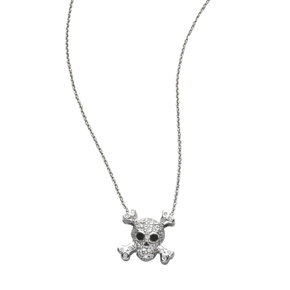 Authentic Roberto Coin skull & crossbones necklace